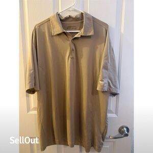 Nike Golf Men's Beige Polo Shirt XL Short Sleeve Moisture Wicking